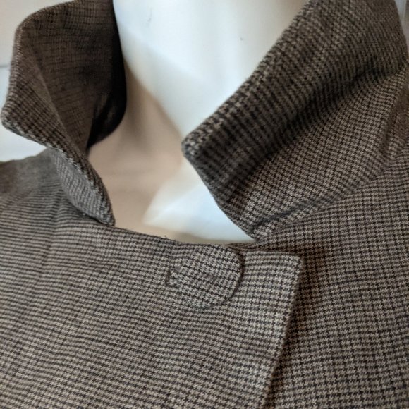 Mossimo Brown Tweed Cape Jacket with Cap Sleeves - Picture 4 of 8